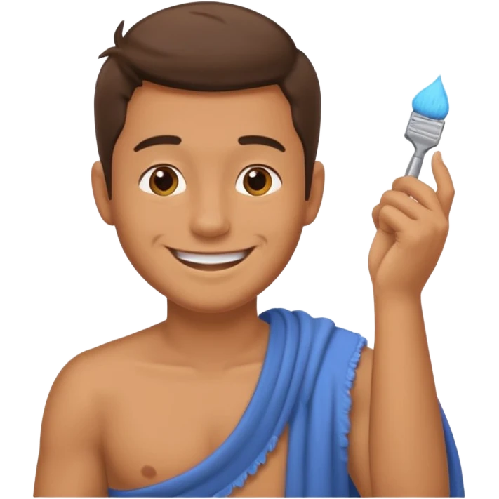 Emoji of a guy dusting off his shoulder with his hand emoji