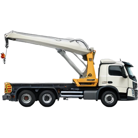 volvo lorry with crane bak emoji