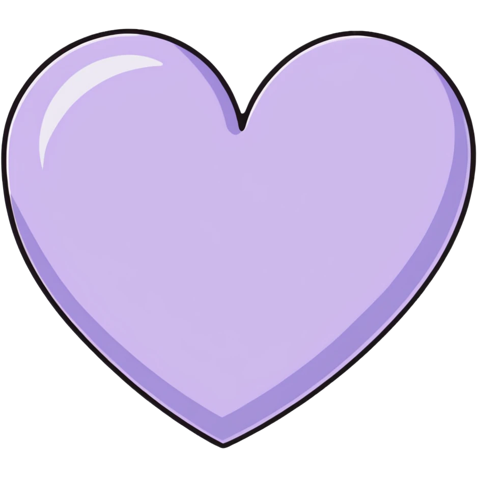 lilac pastel heart emoji