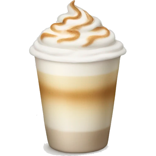white cream latte emoji