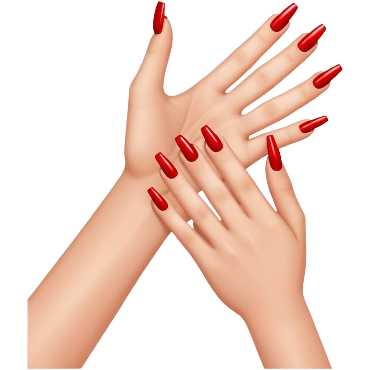 Hand out with nails emoji