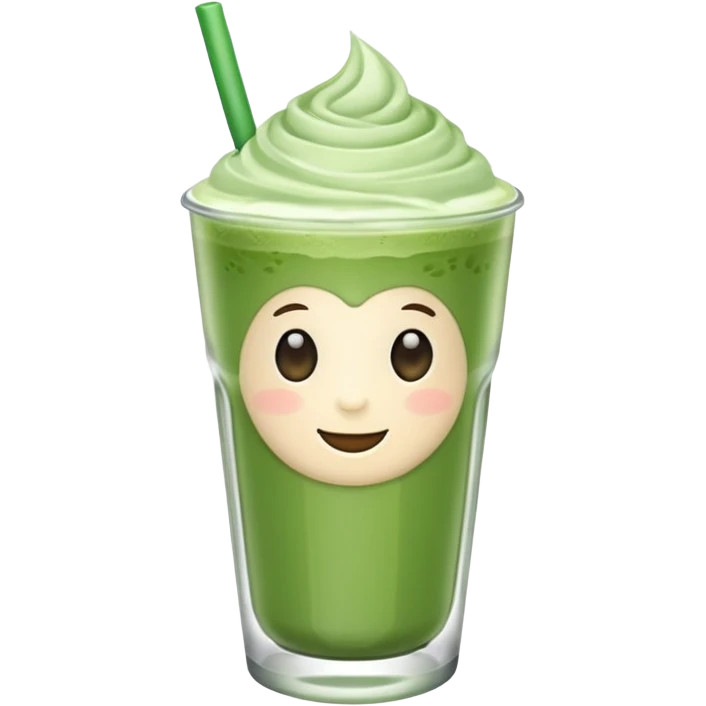 Ice matcha latte emoji