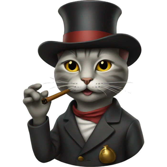 cat smoking a pipe emoji
