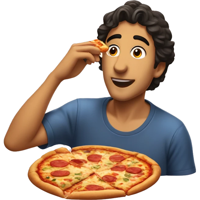 Gabriel Attal qui mange une pizza emoji