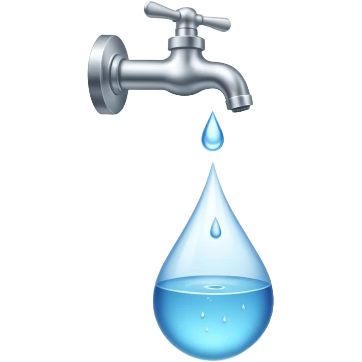 water flows from the tap emoji