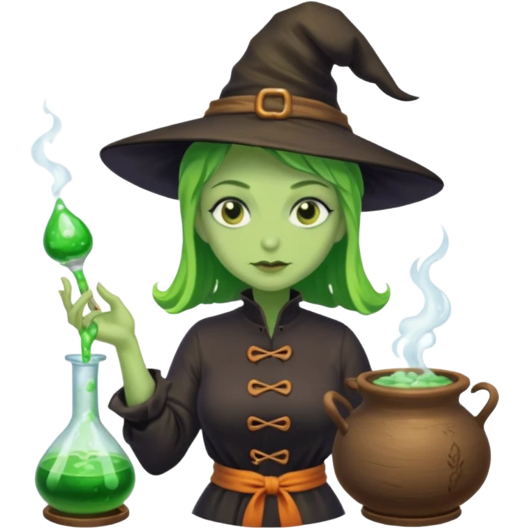 green witch cooking potion emoji