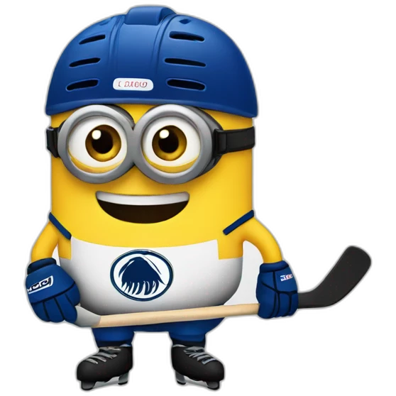 hockey player emoji but it's a minion emoji