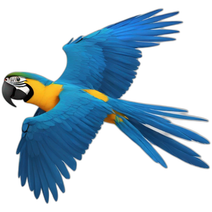 Blue And Gold Macaw Flying emoji