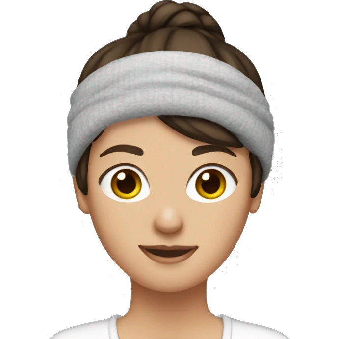 brunette with ear warmers  emoji