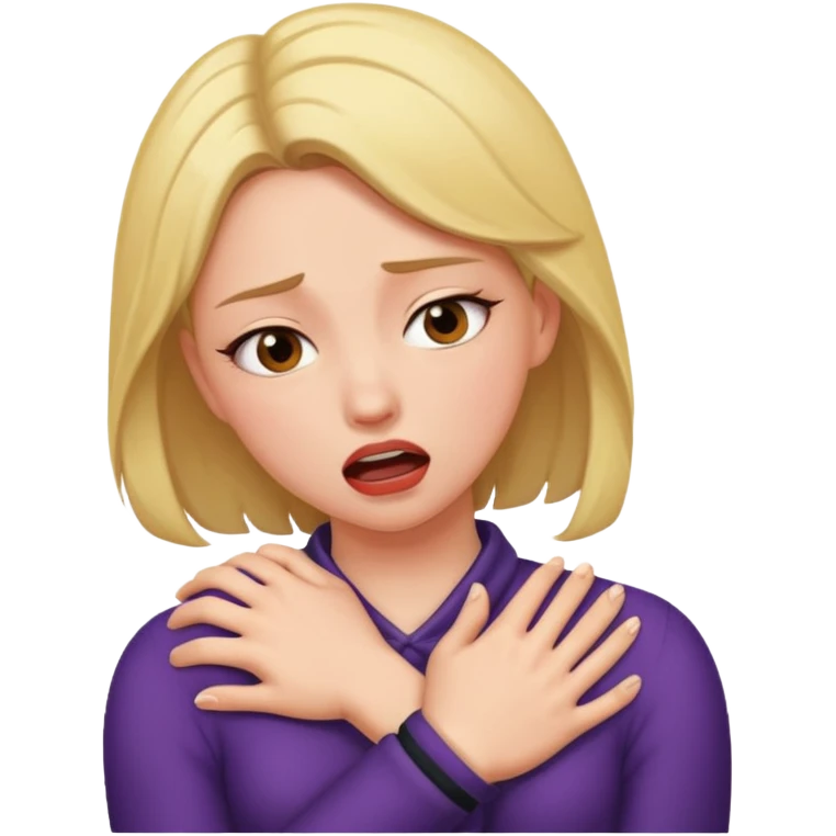 Sexy girl being seductively choked  emoji