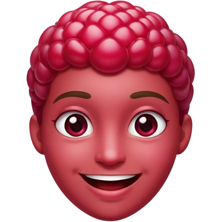 Smiling raspberry emoji