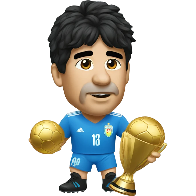 Maradona con la copa del mundo emoji