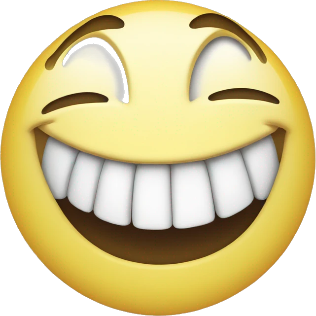 Smiley face with bad teeth emoji