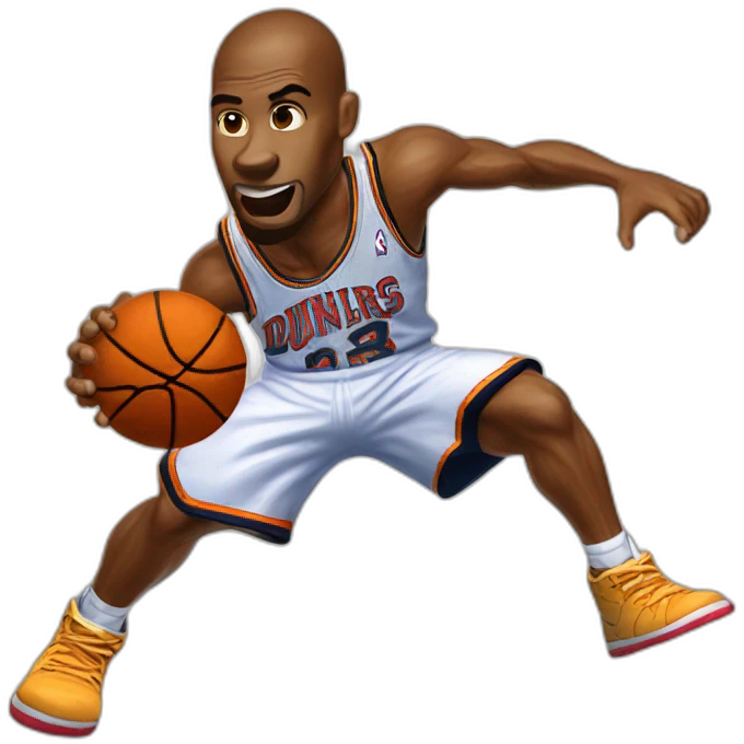 nba jam video game dunking fire basketball emoji