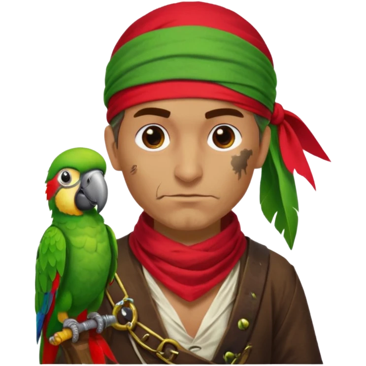 pirate and parrot emoji