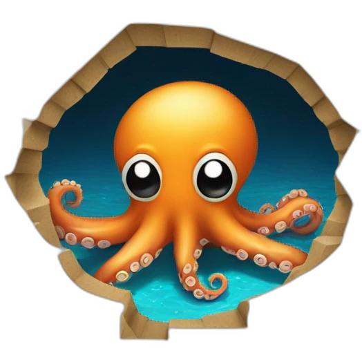 octopus into a hole emoji
