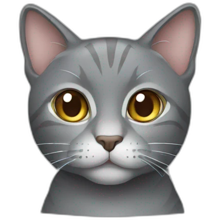 Gray cat emoji