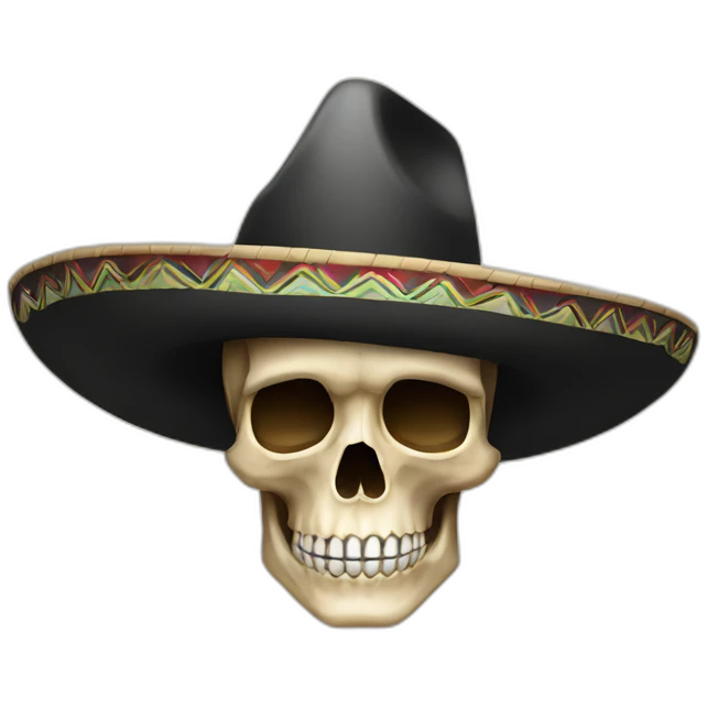 Skull in sombrero emoji