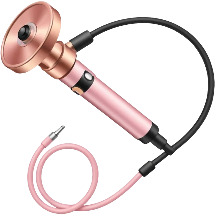 phonendoscope, soft pastel pink, iOS emoji style, variation 4 emoji
