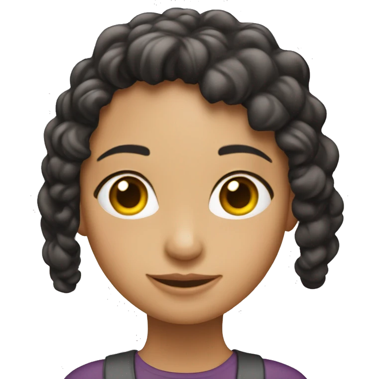 Si chica pelo, moreno, liso y largo emoji
