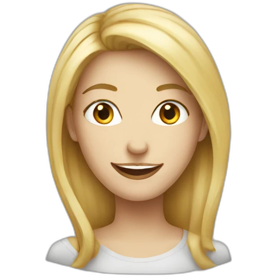 white woman blonde smile beautiful big nose emoji