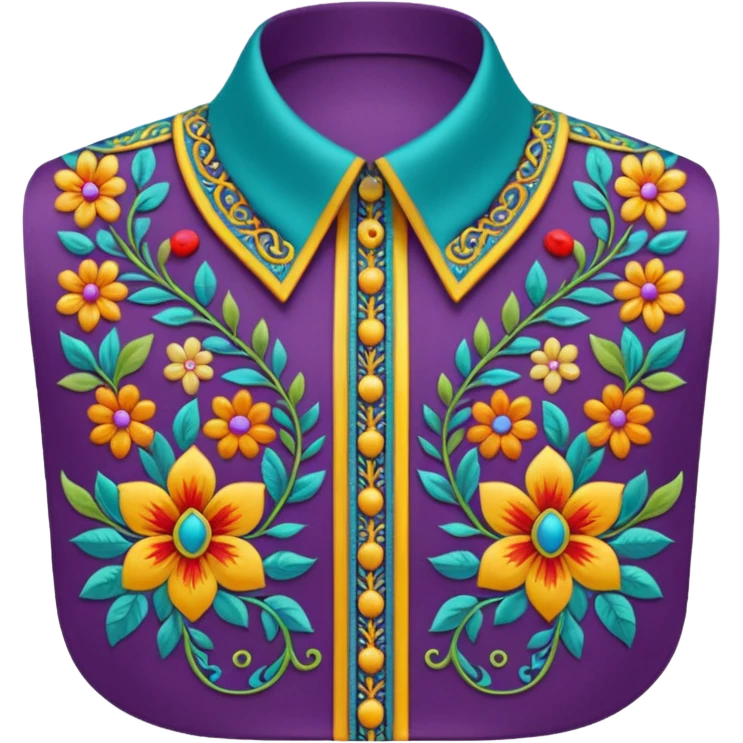 decorative colorful shirt collar emoji