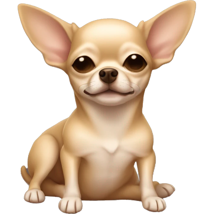 Sleeping all dark beige Chihuahua   emoji