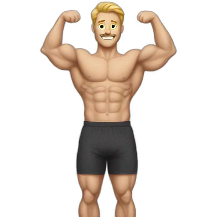 white men working out emoji