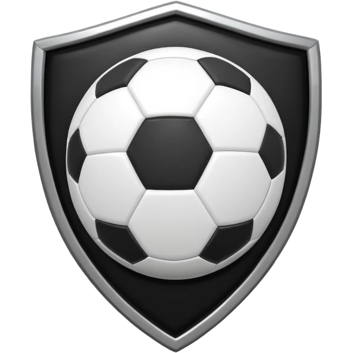 Albacete fútbol escudo, negro blanco y con un balón en medio emoji