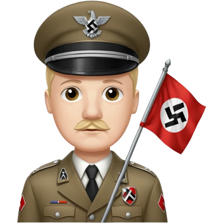 Hitler with nazi flag emoji