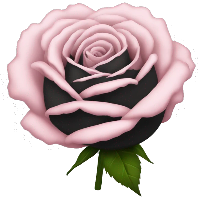 Rose noir fanné emoji