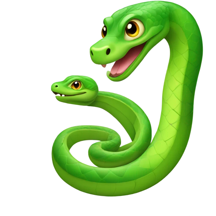 cute green snake emoji