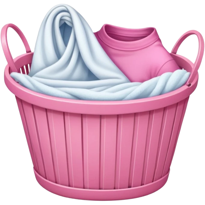 laundry pink clothes in a pink basket emoji