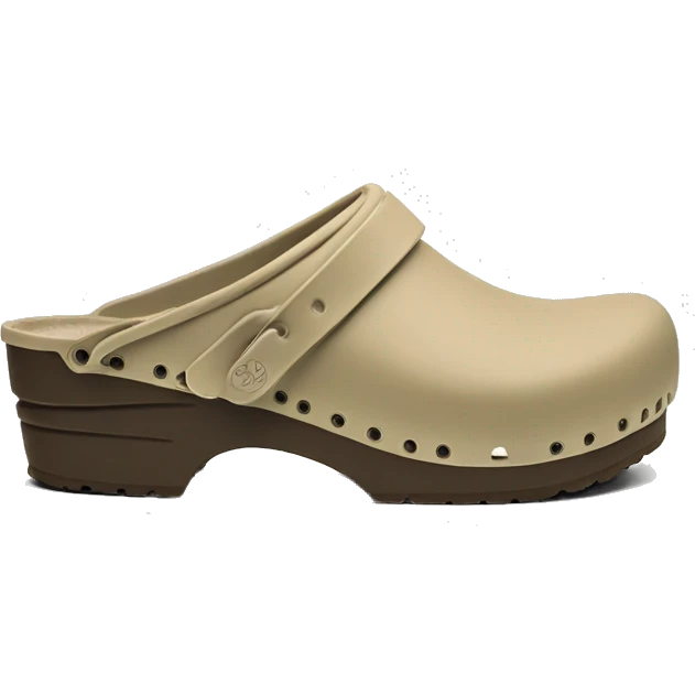 Broken stock Boston clog khaki beige color emoji