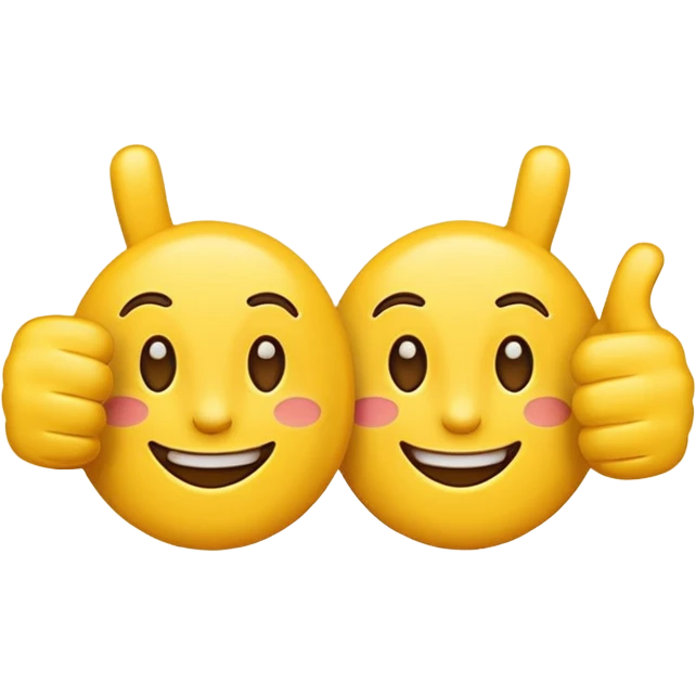 thumbs up emoji with two thumbs  emoji