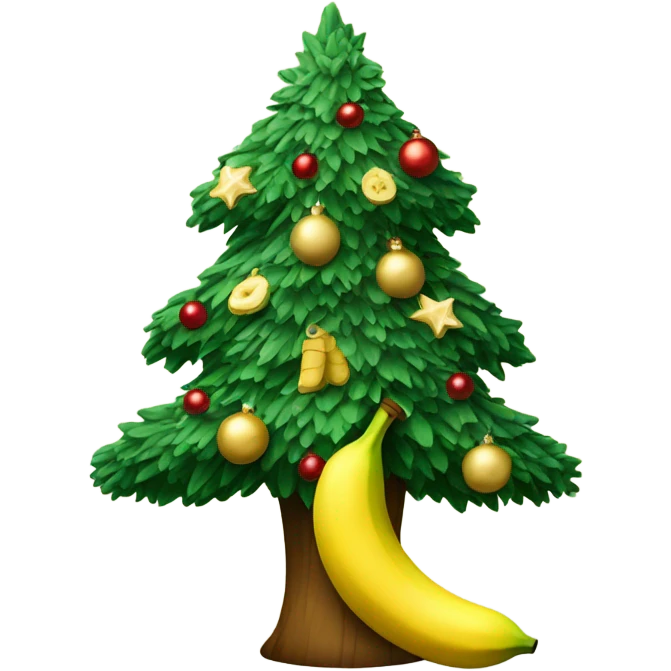  Christmas tree with a banana on top  emoji