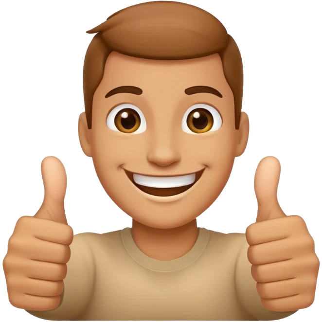 THUMBS UP WITH SMILING FACE emoji