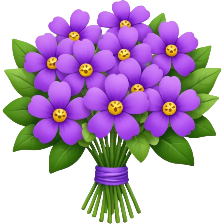 Flowers violet bouquet emoji