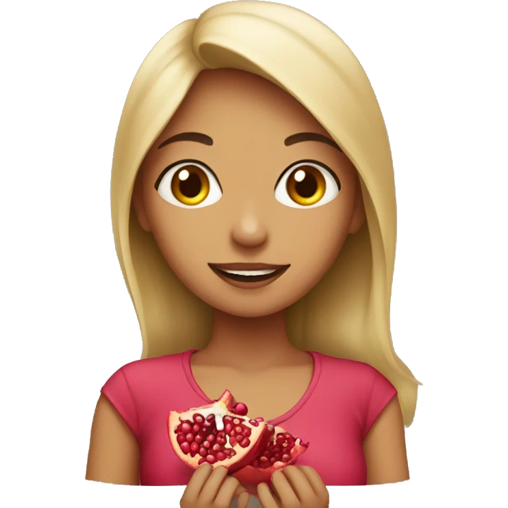 Girl with pomegranate  emoji