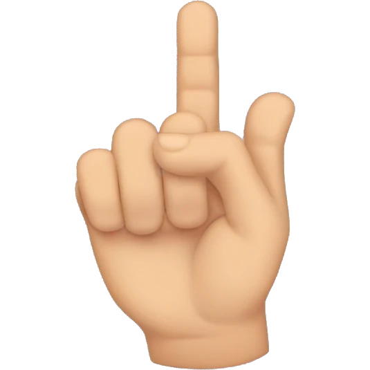 Thumb touches middl finger to make a click sound emoji