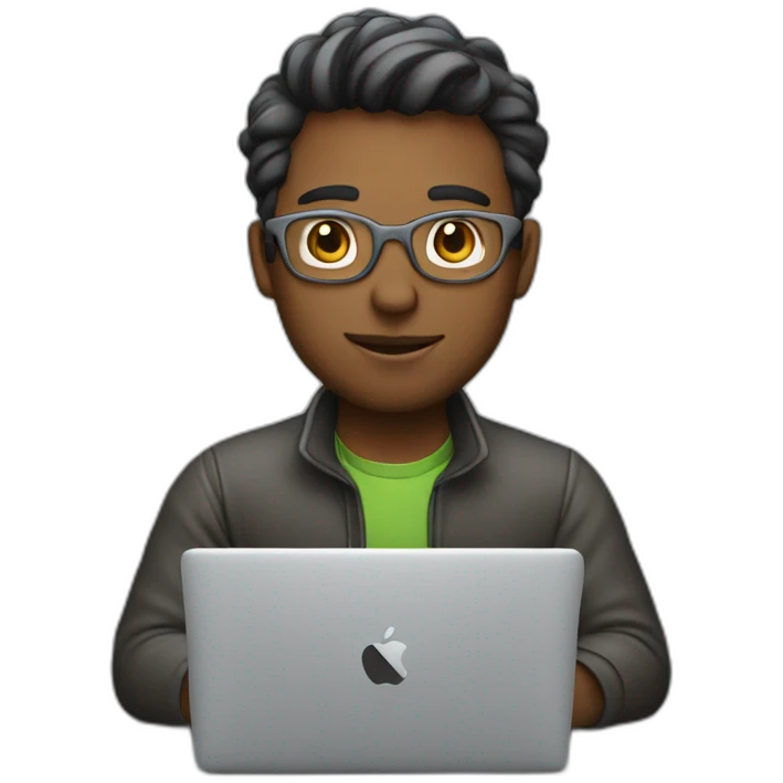 developer man working on macbook emoji