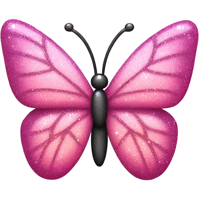 Pink sparkly butterfly emoji