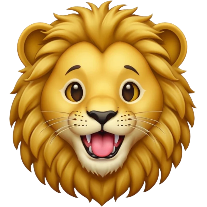 lion emoji with tongue stuck out emoji