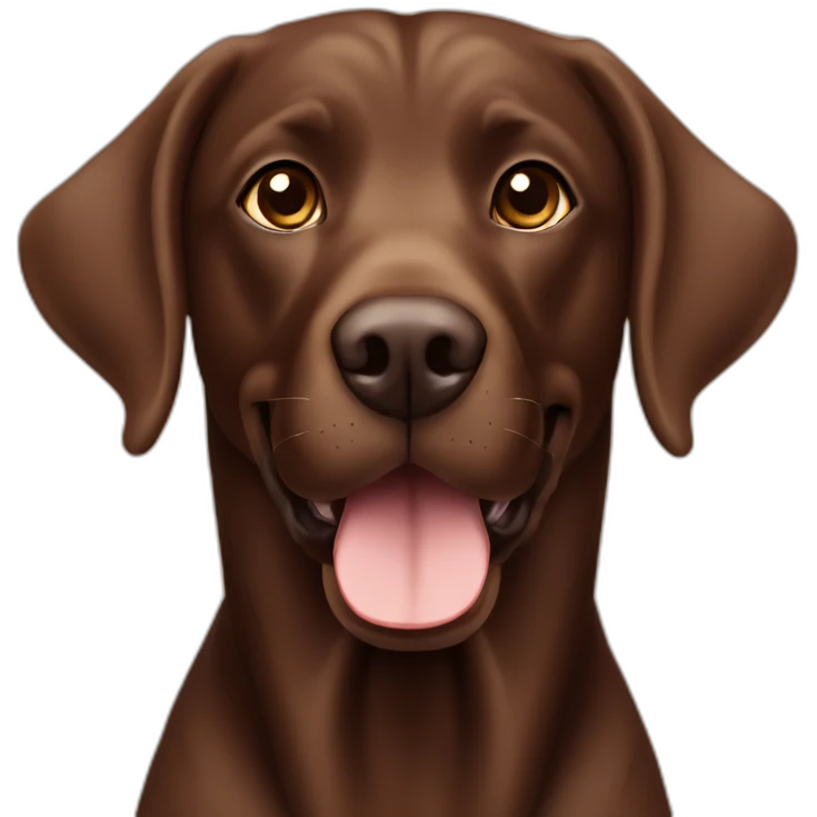 brown eyes chocolate brown labrador dog emoji