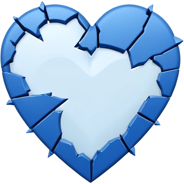 Broken blue heart emoji