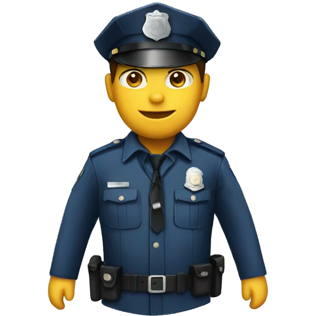 a police uniform clothes emoji