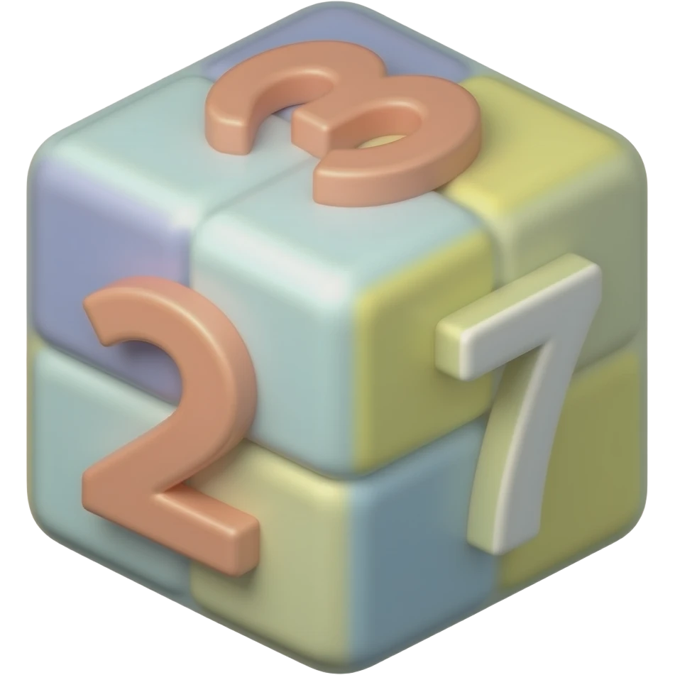 3d kinds blocs with numbers emoji