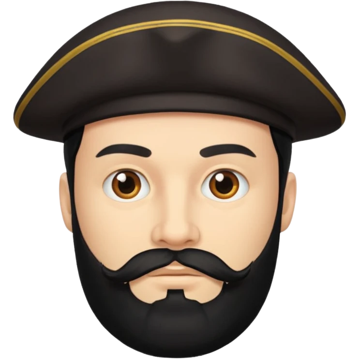 Hombre blanco con barba negra emoji