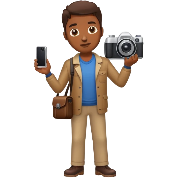 man with camera standing\ emoji