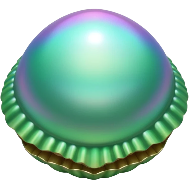 pearl in green shells emoji